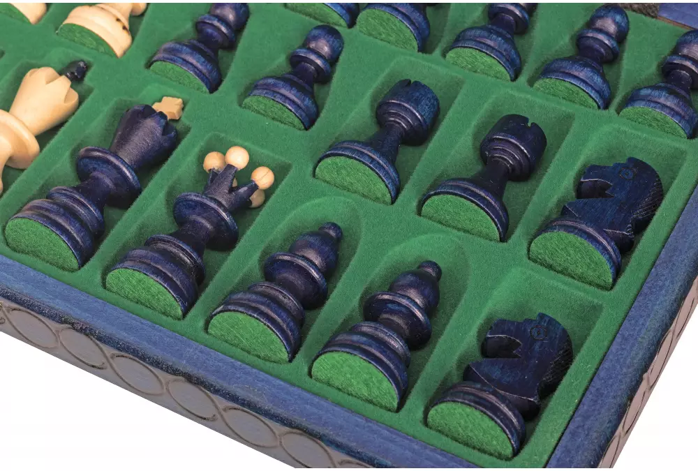 SZACHY PEREŁKA MAŁA z wkładką, kolor niebieski